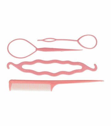 Styling Tool Set – Kunststof – Topsy Tail Knotrolband, Nieuw