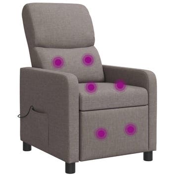 vidaXL Massage Relaxstoel Taupe, Verzenden