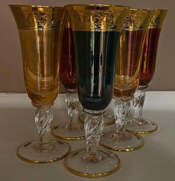 ISMIE LUX - Drinkservies (6) - reuzen, onvergelijkbare rode,