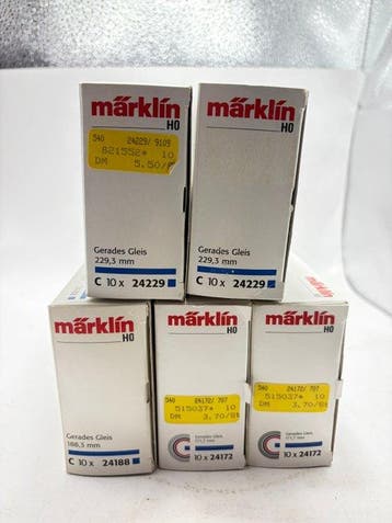 Märklin H0 - 24172/188/229 - Voie ferrée pour trains, Nieuw
