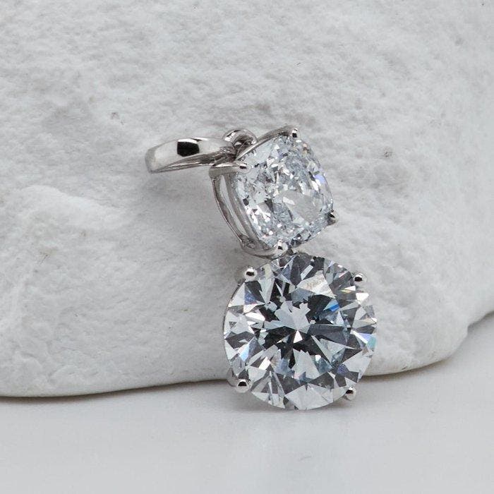 Zonder minimumprijs - Hanger - 14 karaat Witgoud - 2.15ct., Handtassen en Accessoires, Antieke sieraden