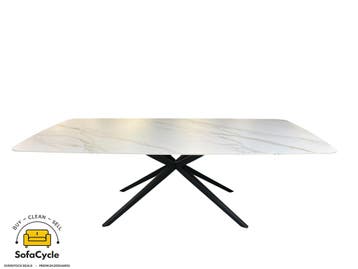Keramische eettafel carrara-look 235x112 – overstock, Maison & Meubles, Verzenden