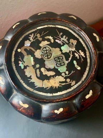 Box - Parelmoer, Hout - China - 20e eeuw