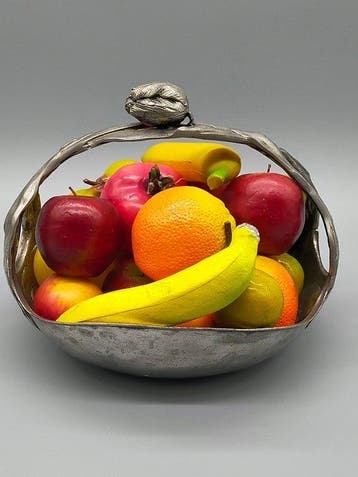 Decoratief dienblad - Art Nouveau fruitschaal met, Antiek en Kunst, Curiosa en Brocante