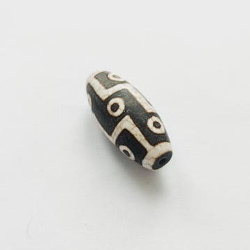 Oud Tibetaans/Birmaans Geëtst agat Kralen-talisman met 9