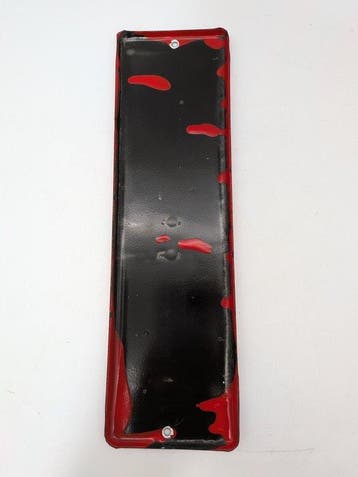 Japanese Enamel Factory Safety Sign - Emaille bord - Tijdens