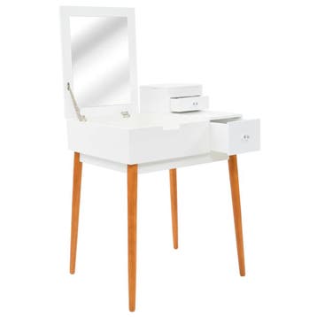 vidaXL Kaptafel met spiegel 60x50x86 cm MDF, Verzenden