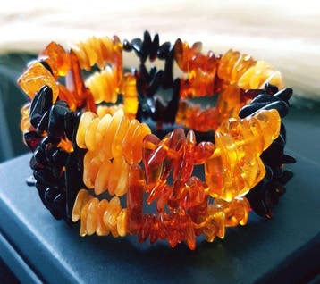 Amber Vintage natuurlijke Baltische barnsteen armband- 28 g