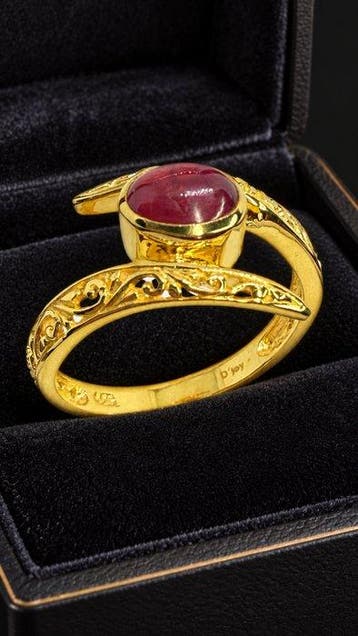Zonder minimumprijs - Ring Zilver - 1.22ct. tw. Robijn, Handtassen en Accessoires, Nieuw
