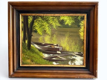 Denis Marteaux (1920-?) - Les barques