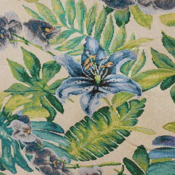 BA160 - Tissu gobelin tropical avec feuilles de Monstera et