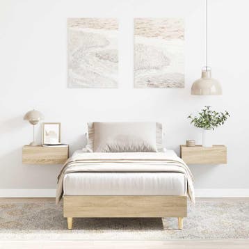 vidaXL Bedframe zonder matras 90x190 cm sonoma eikenkleurig, Verzenden