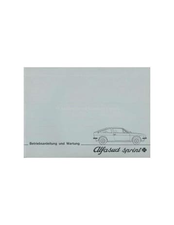 1977 ALFA ROMEO ALFASUD SPRINT Q INSTRUCTIEBOEKJE DUITS, Ophalen of Verzenden