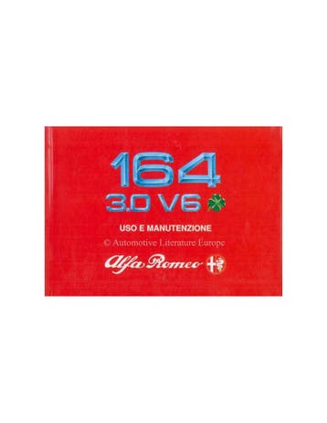 1990 ALFA ROMEO 164 3.0 V6 QV INSTRUCTIEBOEKJE ITALIAANS