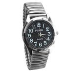 Fako - Horloge - Rekband - Plato - Ø 37mm - Zilverkleurig -, Verzenden, Nieuw