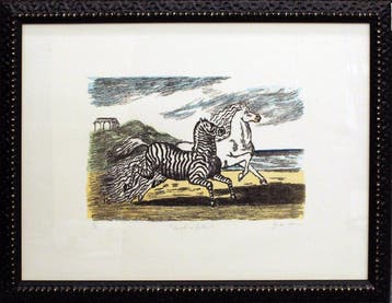 Giorgio De Chirico (1888-1978) - Cavallo e Zebra
