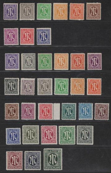 Geallieerde bezetting - Duitsland 1945/1949 - Bizone,, Gestempeld