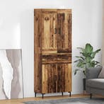 vidaXL Highboard met lade 2 pcs Oud Hout Bewerkt hout, Verzenden