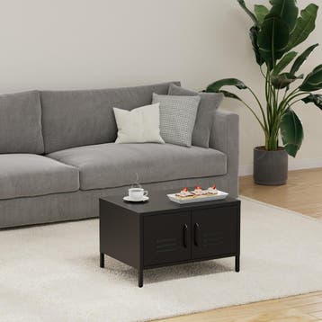Lendo Online Table basse 68x50x44 cm Métal Noir, Huis en Inrichting, Nieuw
