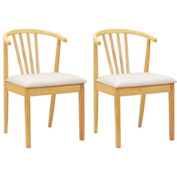 Rubberhouten stoelen 2st | Tweede Kansje | OP = OP, Twee, Overige kleuren, Verzenden, Vintage