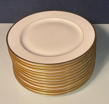 Limoges - Assiette à dîner (12) - Porcelaine - Raynaud, Antiquités & Art