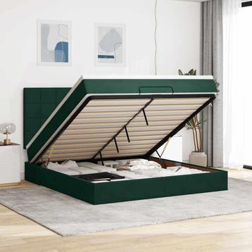 vidaXL Ottoman bed met matrassen 180x200cm fluweel, Verzenden, Nieuw