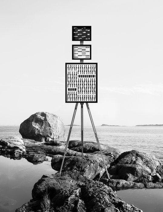 TAKACS - (3) Reflective Art Set with Mirrors, Antiek en Kunst, Kunst | Schilderijen | Modern