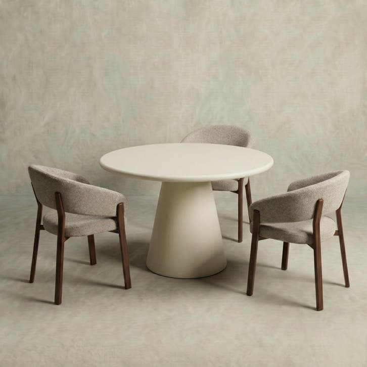 Eettafel Rond Maya Microcement 120 cm Beige, Maison & Meubles, Tables | Tables à manger, Envoi