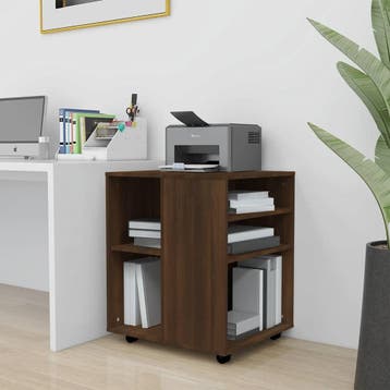 vidaXL Rolkast 60x53x72 cm bewerkt hout bruin eikenkleur, Verzenden, Nieuw