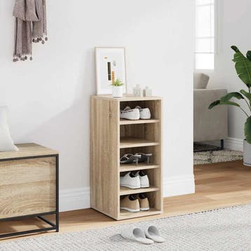 vidaXL Schoenenkast 31,5x35x70 cm bewerkt hout sonoma, Verzenden, Nieuw