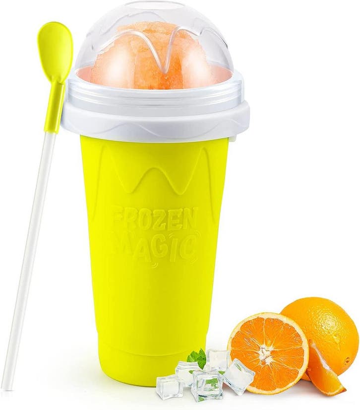 Slushy Maker Slush Puppy IJscrusher Beker Machine Cup Geel, Verzamelen, Overige Verzamelen, Verzenden