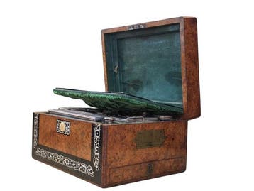 Figuur - Toilet Set and Side Drawer, Vanity Box - Hout,