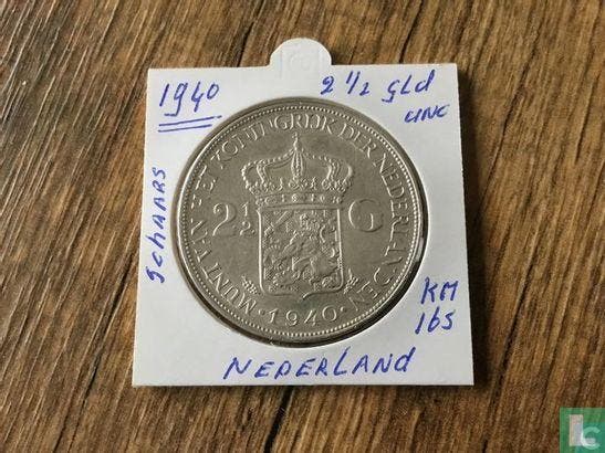 Nederland 2½ gulden 1940, Postzegels en Munten, Munten | Nederland, Losse munt, Overige waardes, Goud, Zilver, Verzenden
