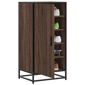 vidaXL Schoenenrek 48x38x97,5 cm bewerkt hout bruin, Verzenden