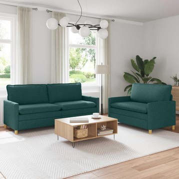vidaXL bank / zetelstel 2 st Donkergroen Stof, Verzenden, Nieuw