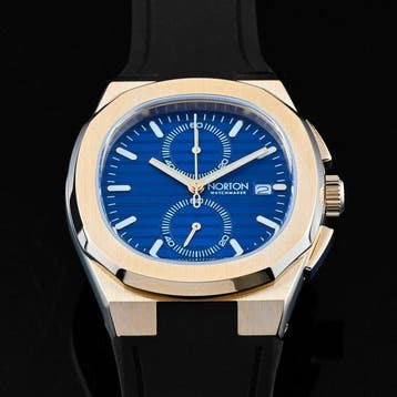 Norton - Eclisse - Chronograph - oro - Quadrante Guilloché, Nieuw