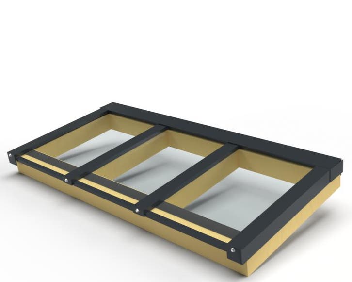 Zelfbouw lichtstraat 3 vak lessenaarsdak 2680x1100mm-Gelaagd, Bricolage & Construction, Tuiles & Revêtements de toit, Envoi