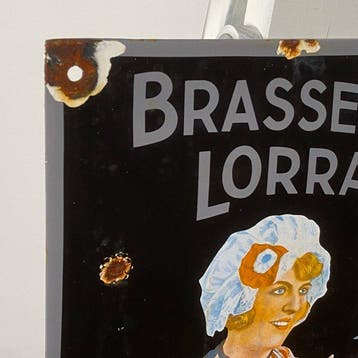 BRASSERIE LORRAINE - Reclamebord - 20x20 cm - Gemaakt van