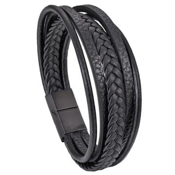Fako Bijoux - Armband Heren - Zwart 5 Snoeren Combo - Mannen, Handtassen en Accessoires, Verzenden, Nieuw
