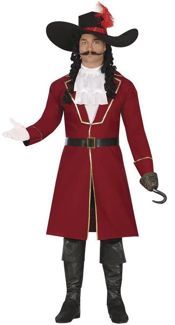 Piraat Kostuum Bordeaux Rood Heren Lang, Kleding | Heren, Verzenden, Nieuw