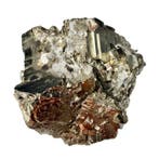 PREMIUM - pyriet met kwarts Kristalcluster - Hoogte: 80 mm -