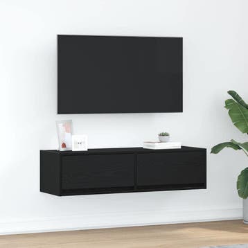vidaXL TV Kast 100 x 31 x 25,5 cm Zwart eiken Bewerkt hout, Verzenden, Nieuw