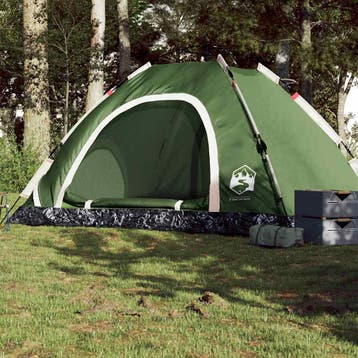 vidaXL Tent 5-persoons snelontgrendeling groen, Verzenden