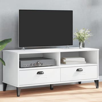 vidaXL Tv-meubel VIKEN bewerkt hout wit, Verzenden