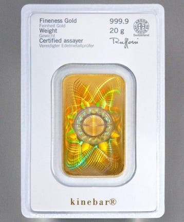 20 grammes - Or - Kinebar - Heraeus