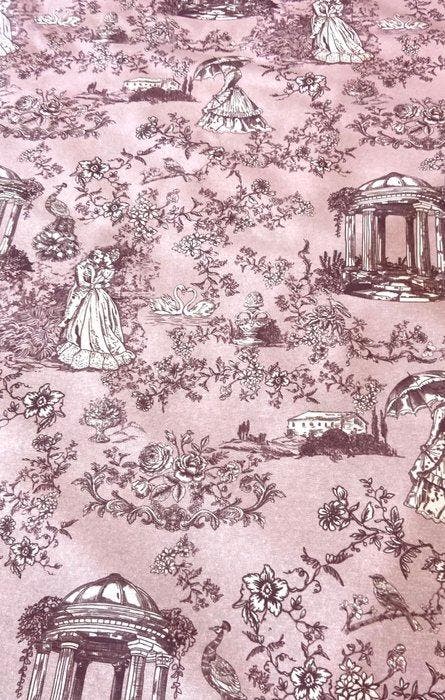 Prestigieuze en exclusieve Toile de Jouy-stof in dubbele, Antiquités & Art, Tapis & Textile