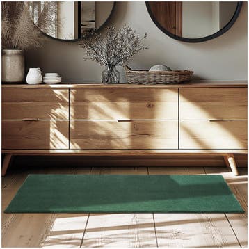 Kortpolig vloerkleed Soft Zone - 80 x 150 cm, groen, Verzenden, Nieuw