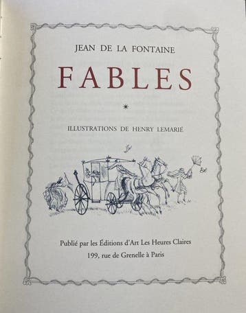La Fontaine / Henry Lemarié - Fables de La Fontaine - 2000