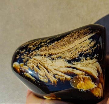Amber - Barnsteen - HQ Freeform Blauwe Barnsteen - 7.5 cm -