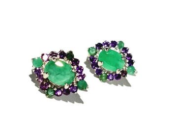 Sans prix de réserve - Boucles doreilles Argent - 4.16ct., Handtassen en Accessoires, Oorbellen, Nieuw